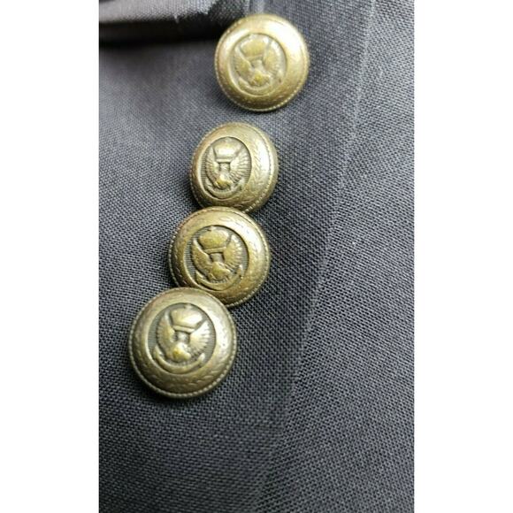 Jos A Bank Men's Blazer Size 42R Wool Navy 2 Button Sports Coat Eagle Buttons - Picture 4 of 8